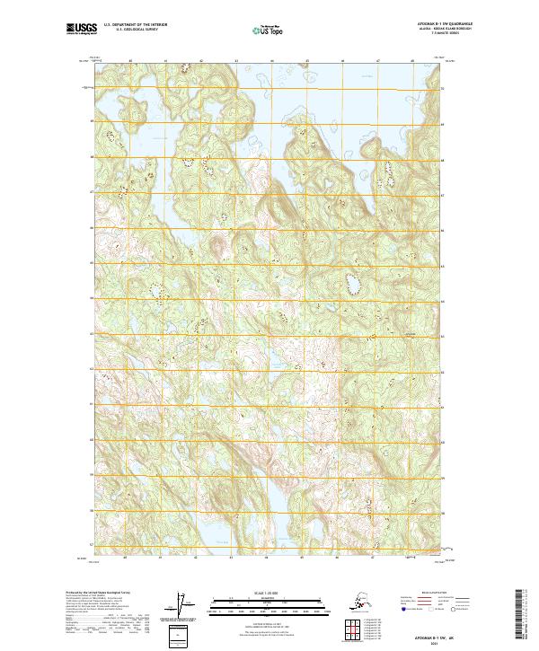 Afognak B-1 SW, AK — USGS 7.5-minute topo (2021)