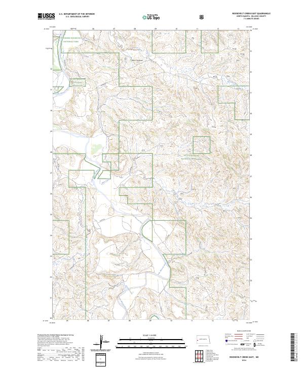 Roosevelt Creek East, ND — USGS 7.5-minute topo (2024)