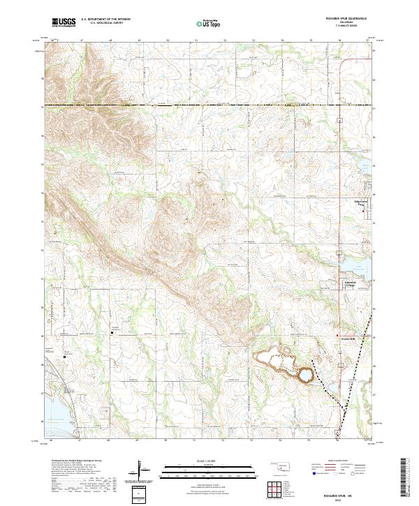 Richards Spur, OK — USGS 7.5-minute topo (2022)
