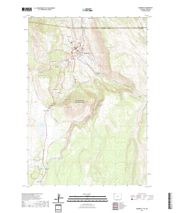 Mammoth, WY-MT — USGS 7.5-minute topo (2021)