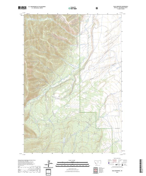 Isaac Meadows, MT — USGS 7.5-minute topo (2024)