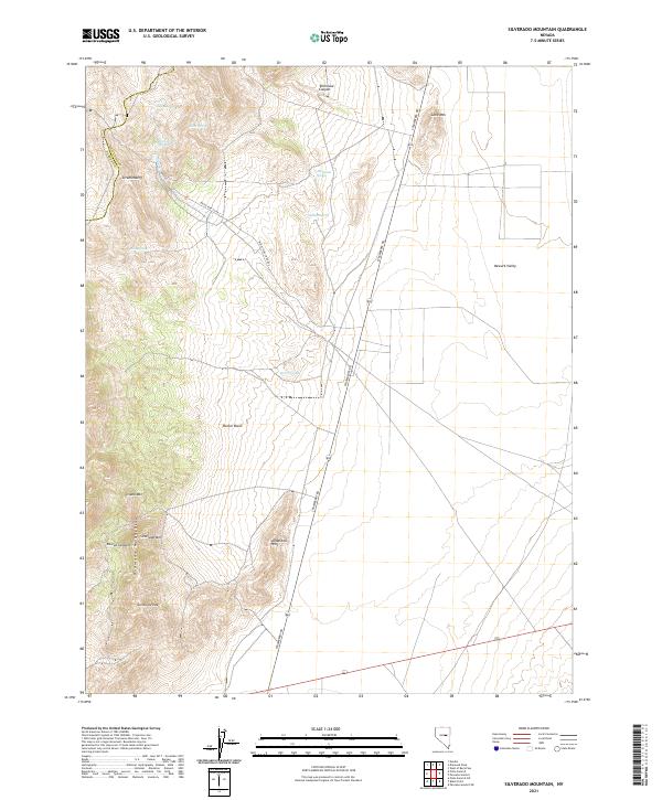 Silverado Mountain, NV — USGS 7.5-minute topo (2021)