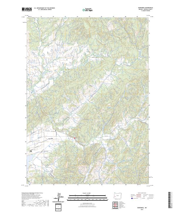 Nonpareil, OR — USGS 7.5-minute topo (2023)