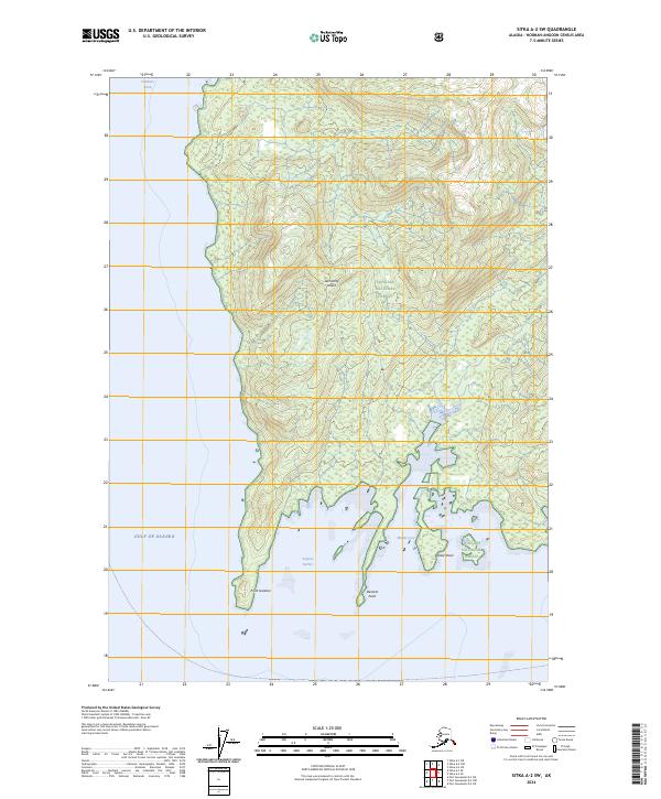 Sitka A-2 SW, AK — USGS 7.5-minute topo (2024)
