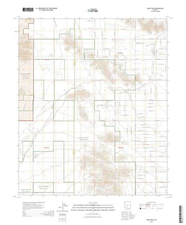Haley Hills, AZ — USGS 7.5-minute topo (2026)