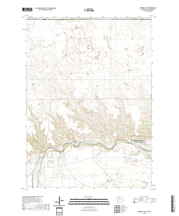 Cornell Dam, NE-SD — USGS 7.5-minute topo (2021)