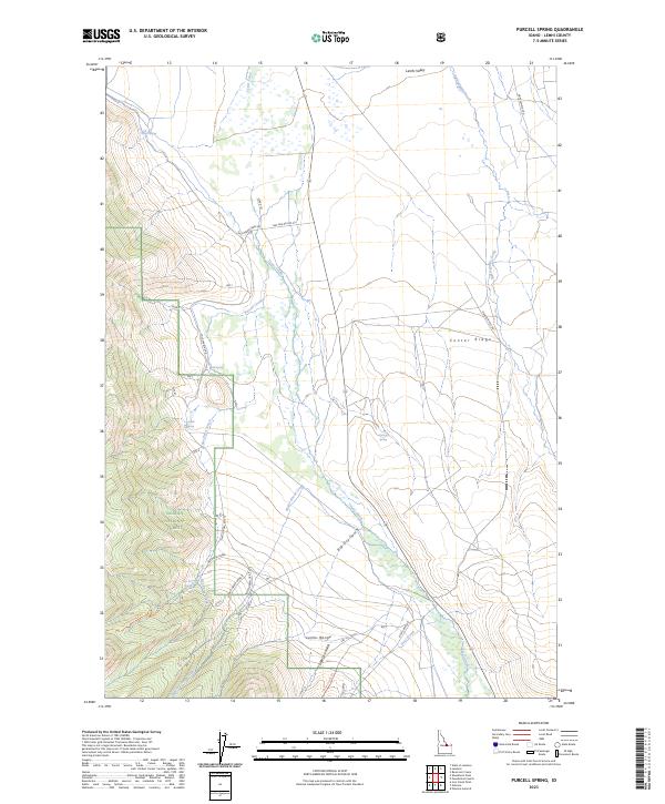 Purcell Spring, ID — USGS 7.5-minute topo (2023)