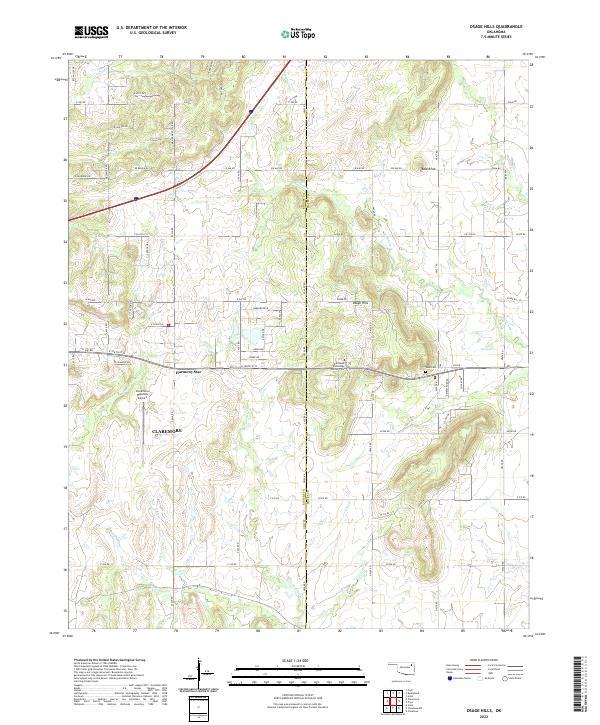 Osage Hills, OK — USGS 7.5-minute topo (2022)