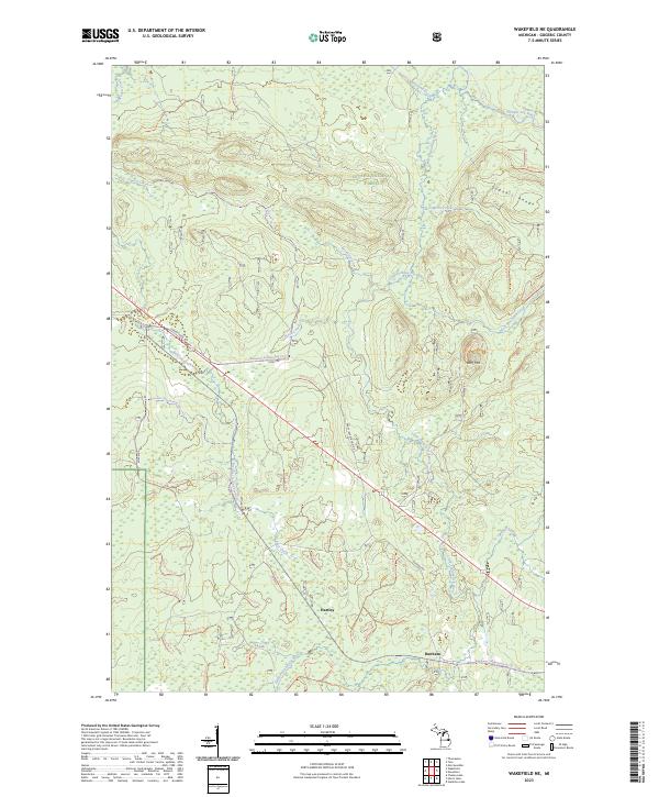 Wakefield NE, MI — USGS 7.5-minute topo (2023)