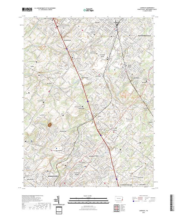 Lansdale, PA — USGS 7.5-minute topo (2023)