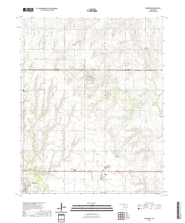 Ringwood, OK — USGS 7.5-minute topo (2022)