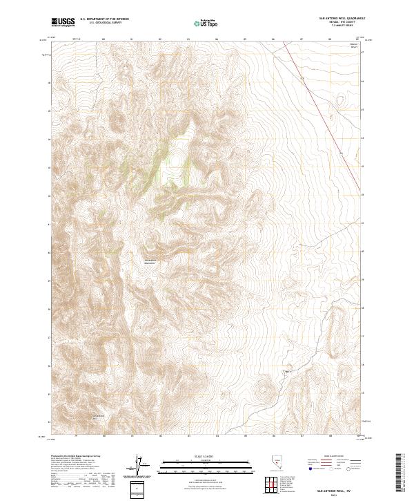 San Antonio Well, NV — USGS 7.5-minute topo (2021)