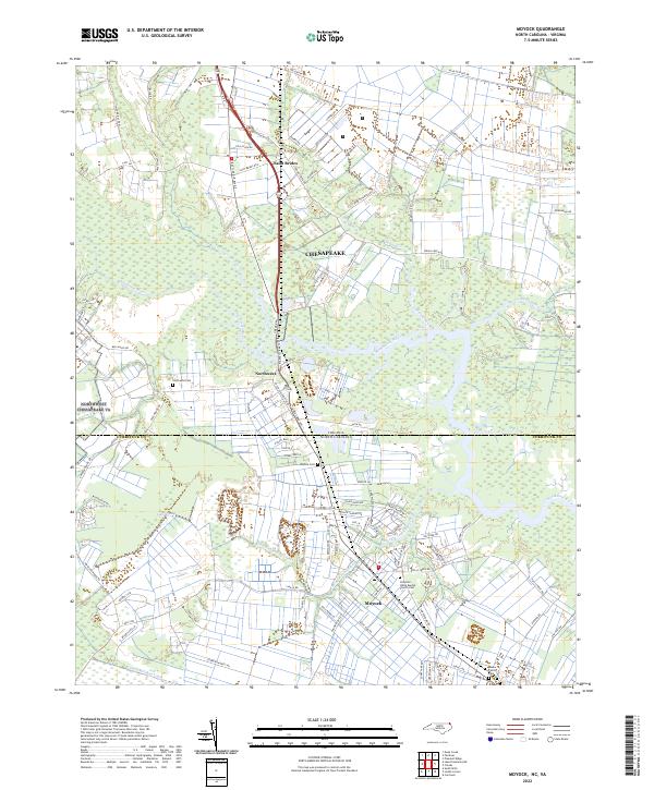 Moyock, NC-VA — USGS 7.5-minute topo (2022)