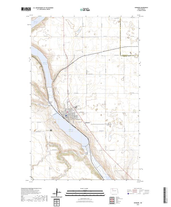 Kenmare, ND — USGS 7.5-minute topo (2024)