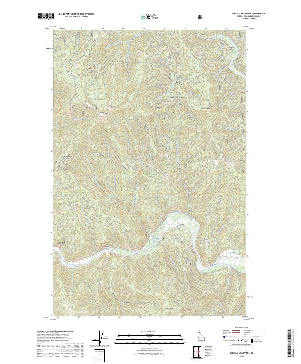 Grizzly Mountain, ID — USGS 7.5-minute topo (2024)