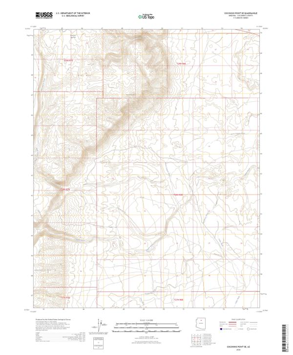 Coconino Point SE, AZ — USGS 7.5-minute topo (2026)