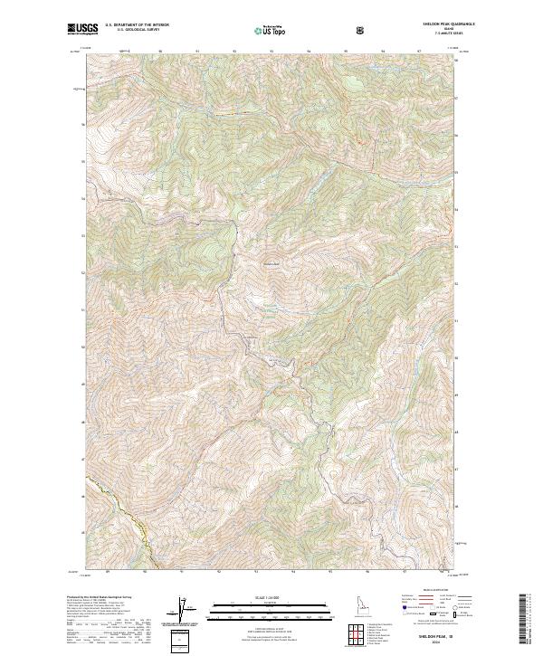 Sheldon Peak, ID — USGS 7.5-minute topo (2024)
