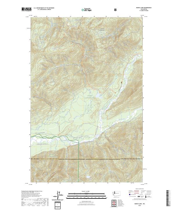 Bunch Lake, WA — USGS 7.5-minute topo (2023)
