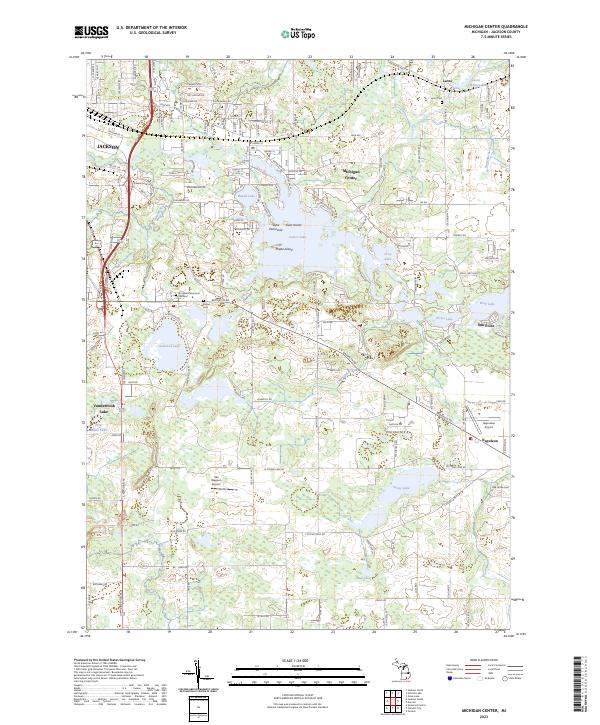Michigan Center, MI — USGS 7.5-minute topo (2023)