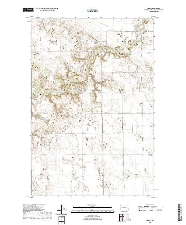 Barrie, ND — USGS 7.5-minute topo (2024)
