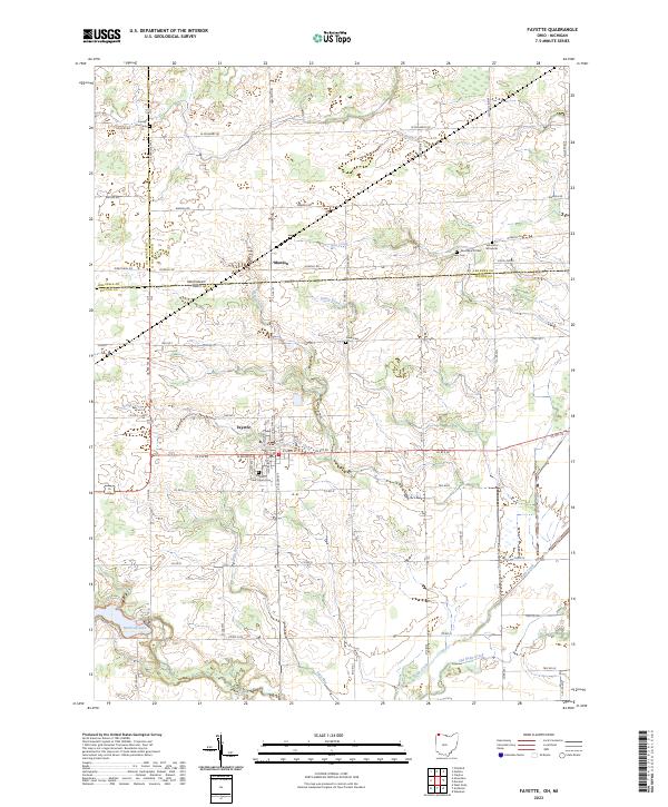 Fayette, OH-MI — USGS 7.5-minute topo (2023)