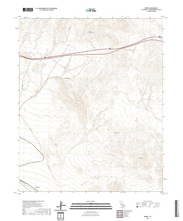 Siberia, CA — USGS 7.5-minute topo (2021)