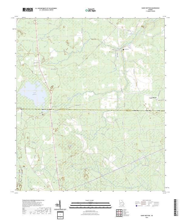 Sandy Bottom, GA — USGS 7.5-minute topo (2024)