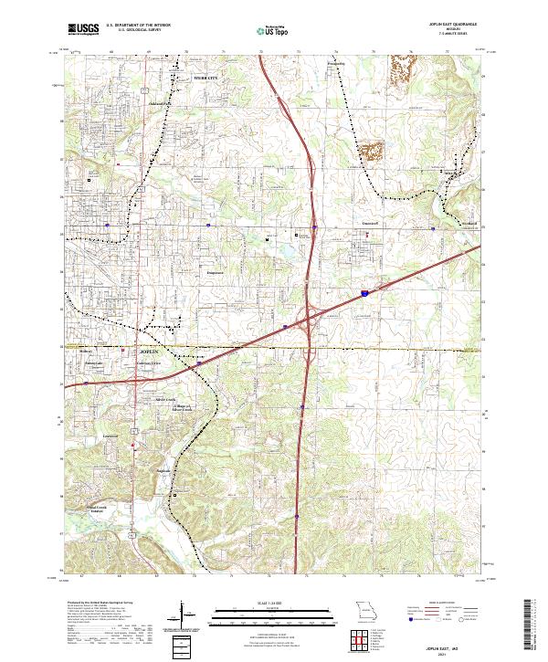 Joplin East, MO — USGS 7.5-minute topo (2021)