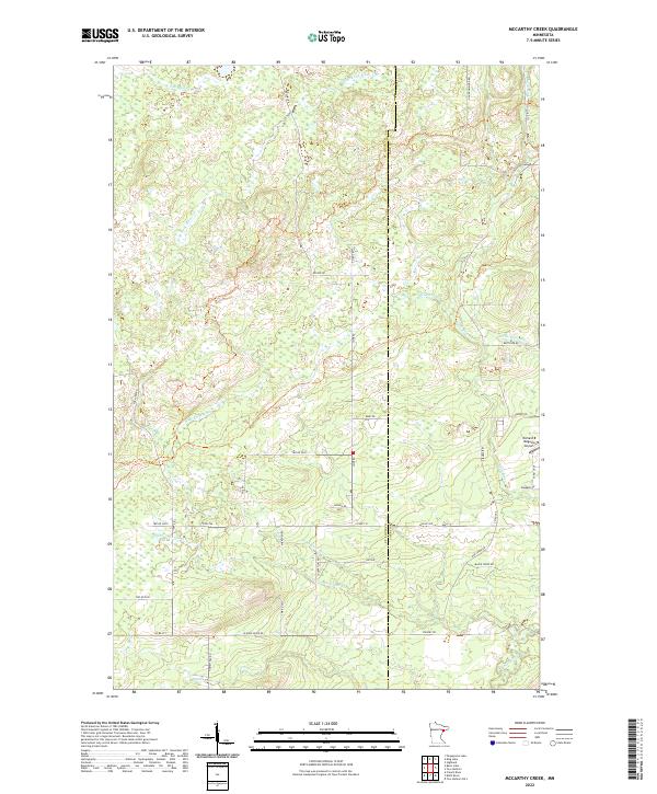 McCarthy Creek, MN — USGS 7.5-minute topo (2022)
