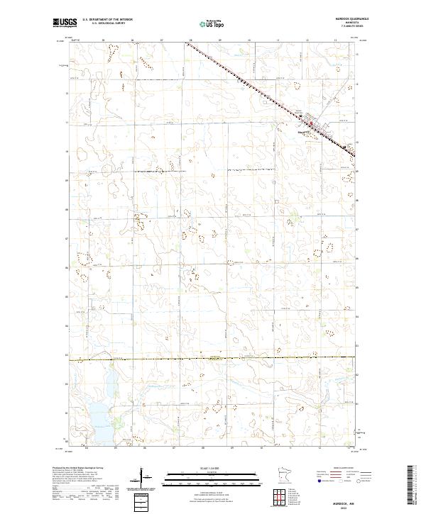 Murdock, MN — USGS 7.5-minute topo (2022)