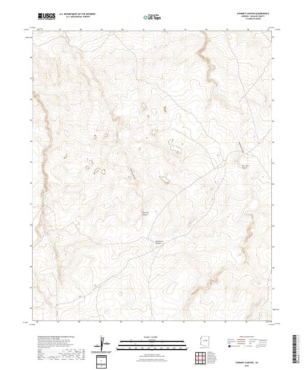Chimney Canyon, AZ — USGS 7.5-minute topo (2021)