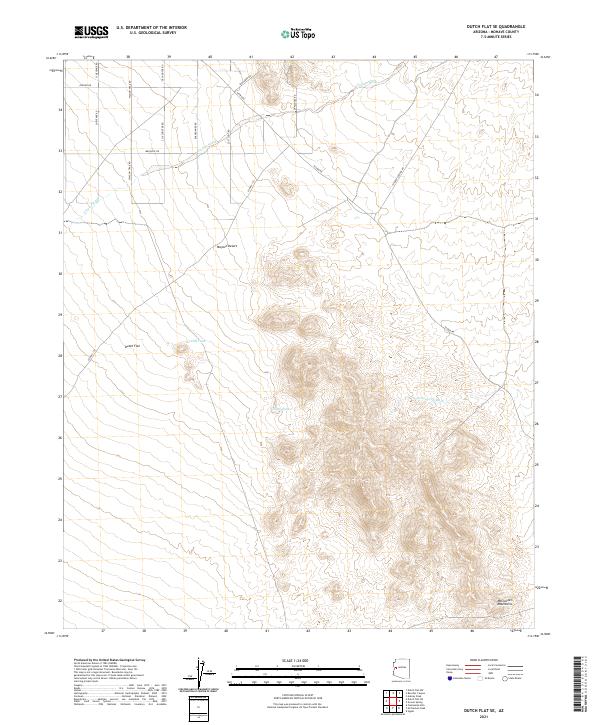 Dutch Flat SE, AZ — USGS 7.5-minute topo (2021)