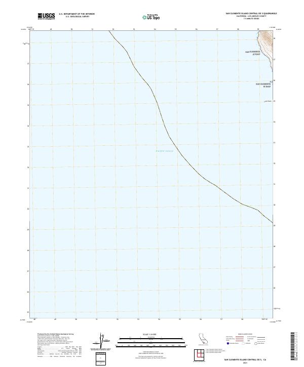 San Clemente Island Central OE S, CA — USGS 7.5-minute topo (2021)