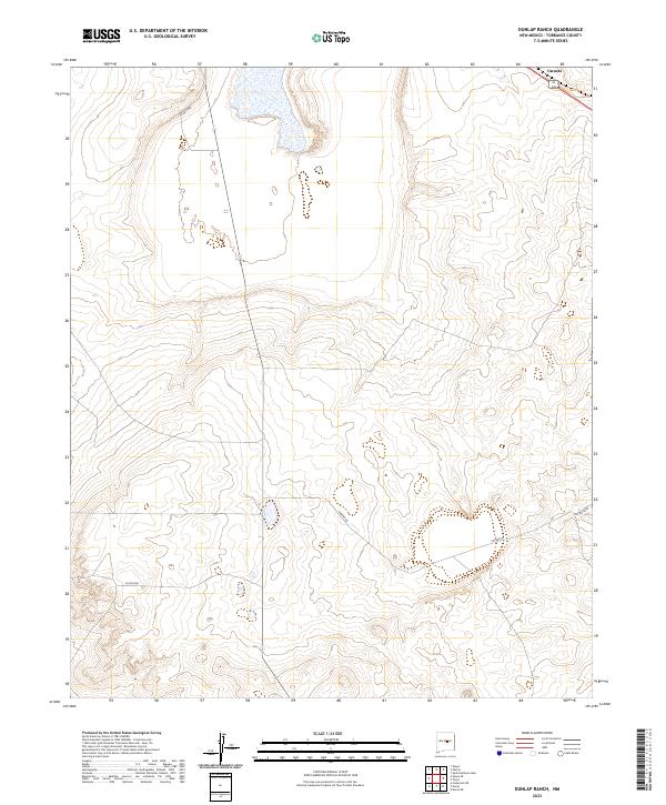Dunlap Ranch, NM — USGS 7.5-minute topo (2023)