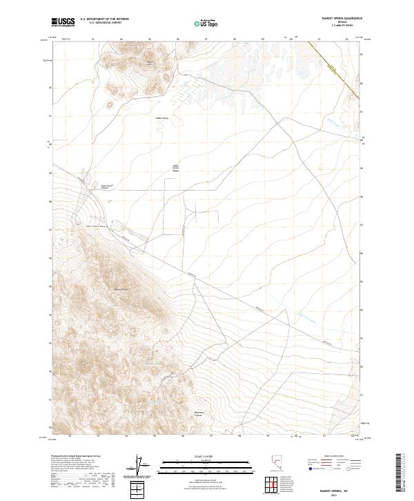 Ramsey Spring, NV — USGS 7.5-minute topo (2021)