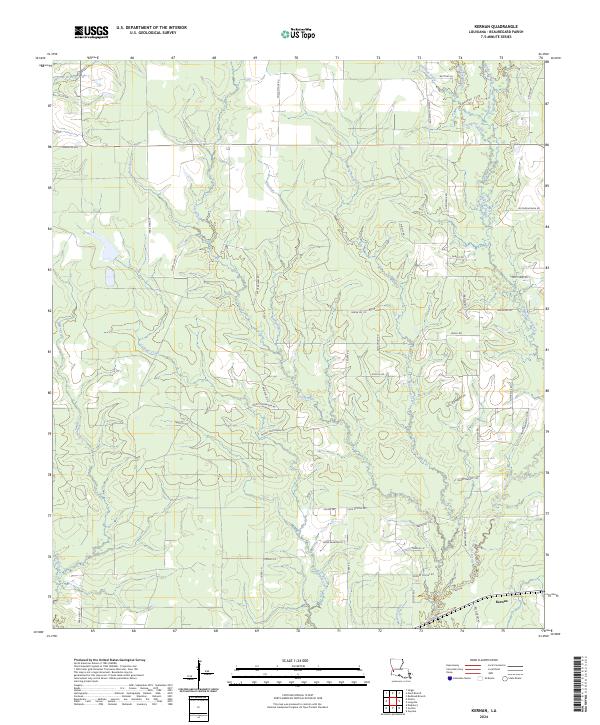 Kernan, LA — USGS 7.5-minute topo (2024)