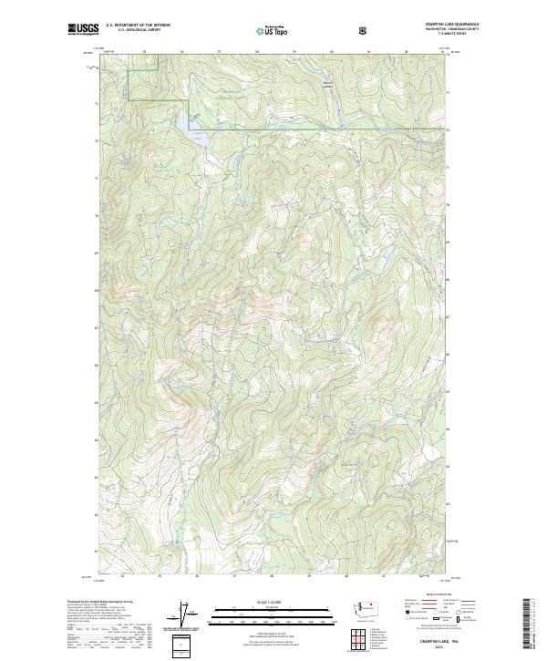 Crawfish Lake, WA — USGS 7.5-minute topo (2023)