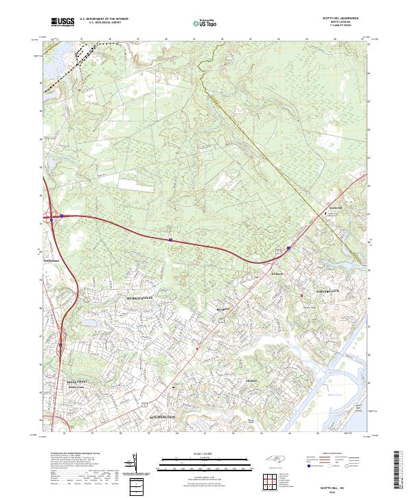 Scotts Hill, NC — USGS 7.5-minute topo (2022)