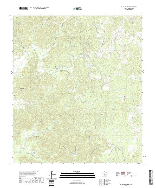 Jo Jan Van Camp, TX — USGS 7.5-minute topo (2022)