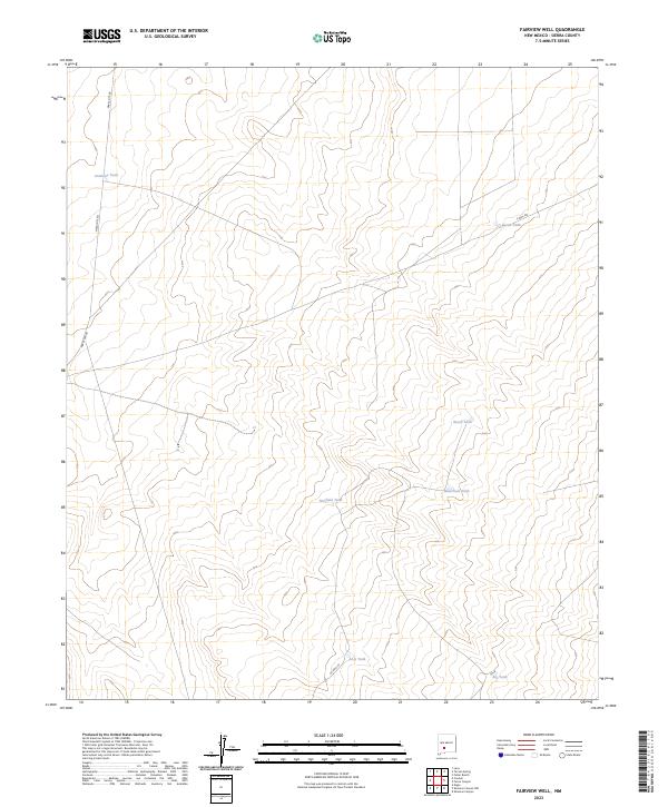 Fairview Well, NM — USGS 7.5-minute topo (2023)
