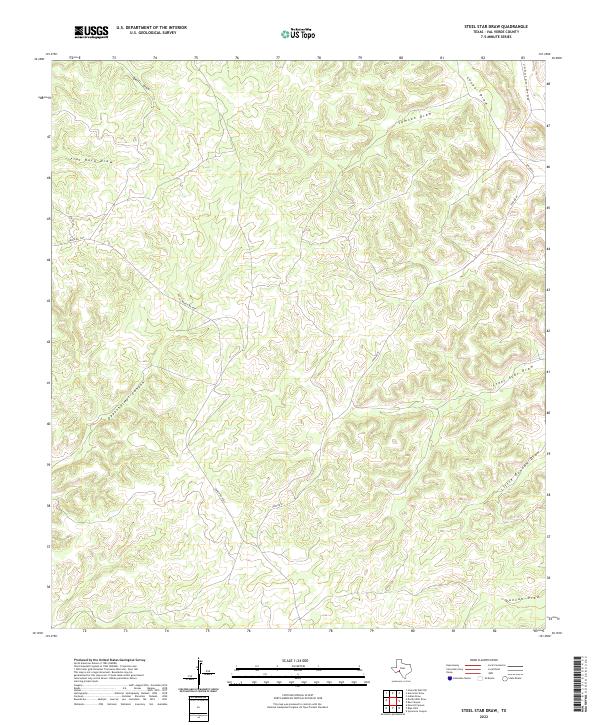 Steel Star Draw, TX — USGS 7.5-minute topo (2022)