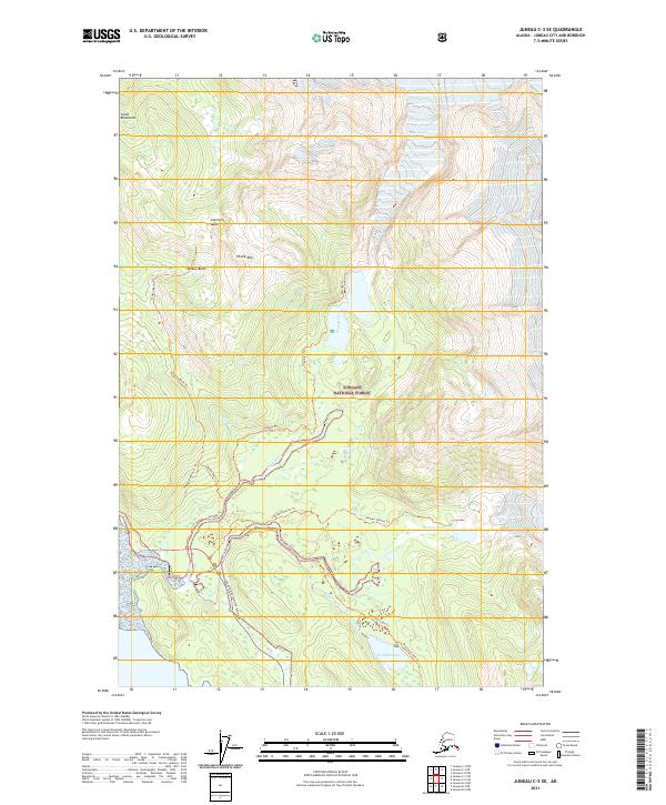 Juneau C-3 SE, AK — USGS 7.5-minute topo (2021)