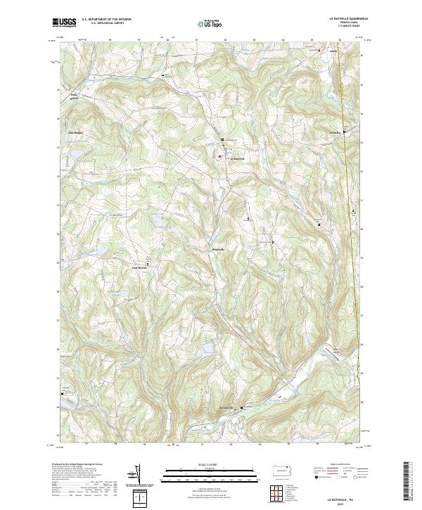 Le Raysville, PA — USGS 7.5-minute topo (2023)