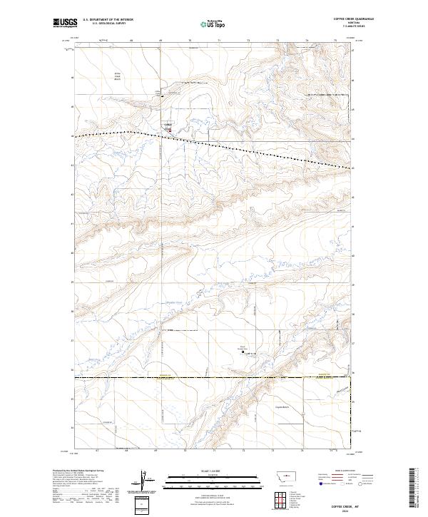 Coffee Creek, MT — USGS 7.5-minute topo (2024)