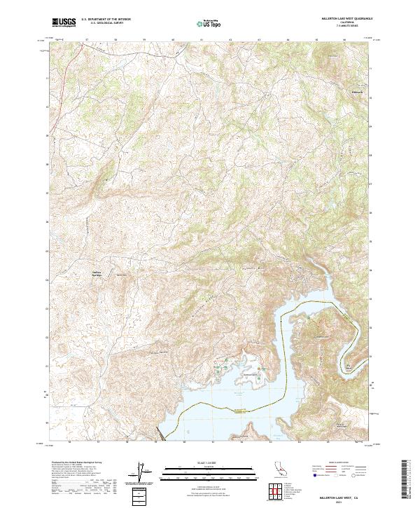 Millerton Lake West, CA — USGS 7.5-minute topo (2021)