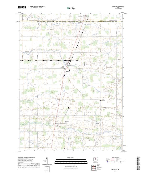 Chatfield, OH — USGS 7.5-minute topo (2023)