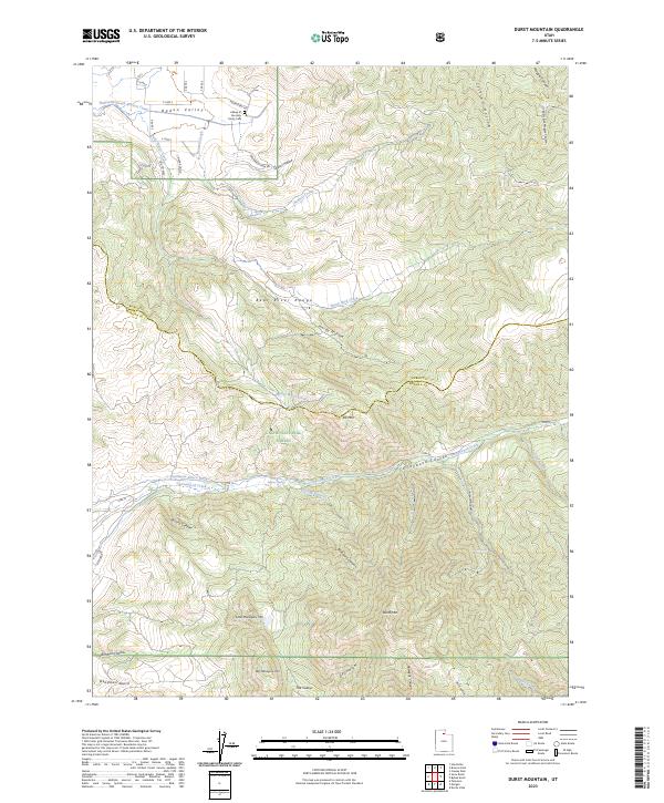 Durst Mountain, UT — USGS 7.5-minute topo (2023)