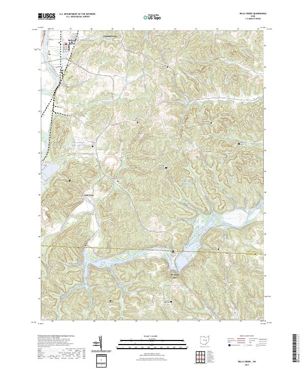 Wills Creek, OH — USGS 7.5-minute topo (2023)