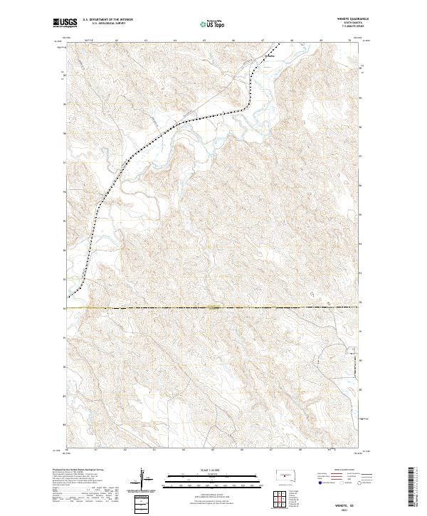 Wendte, SD — USGS 7.5-minute topo (2021)
