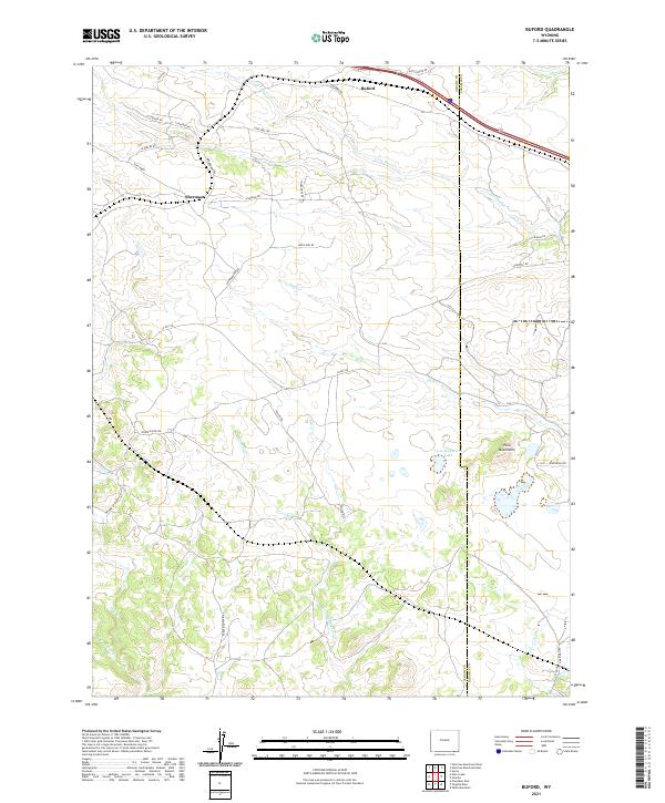 Buford, WY — USGS 7.5-minute topo (2021)